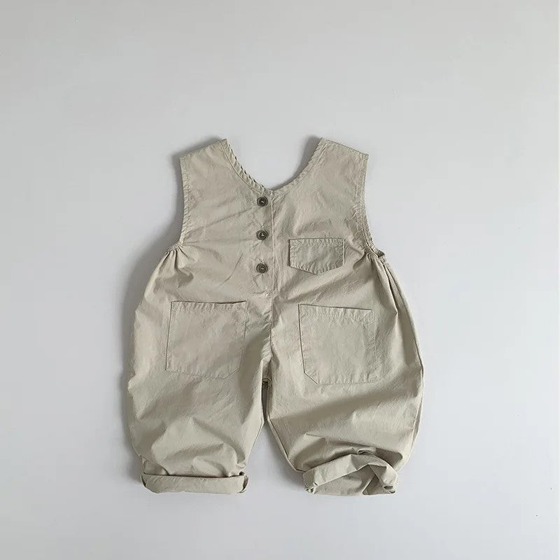 Button Front Overalls