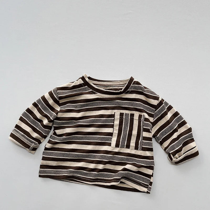 Striped Pocket Long Sleeve Shirt