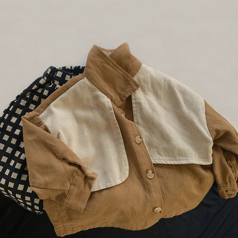 Oversized Caramel Button Top