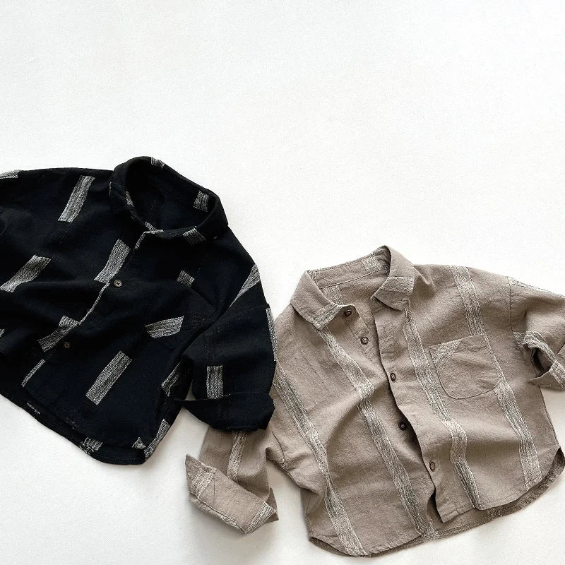 Patched Cotton Button Shirt