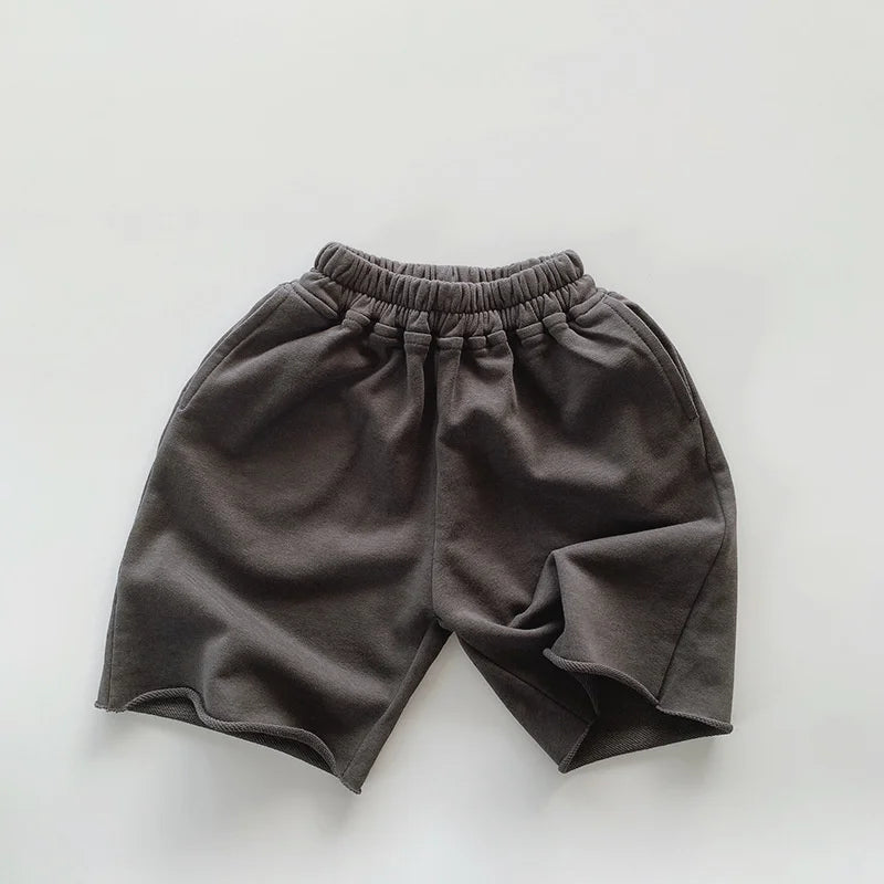 Cotton Solid Long Shorts
