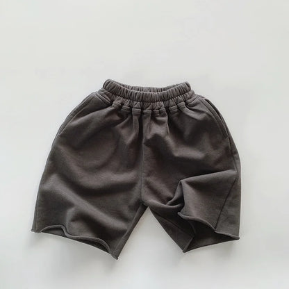 Cotton Solid Long Shorts