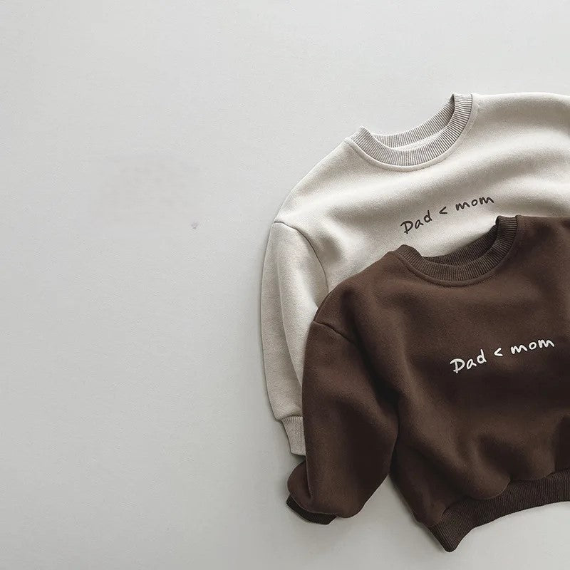 Dad < Mom Fleece Sweatshirt