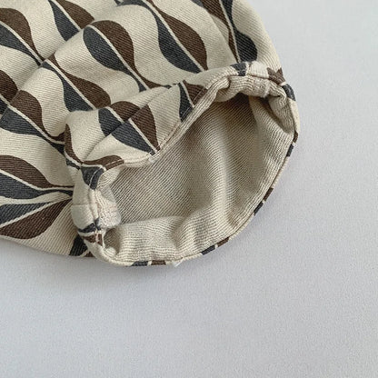 Cotton Geometric Pants