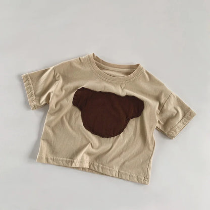 Cotton Bear Patched T-Shirt