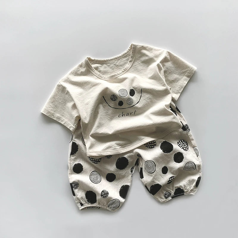 Chart Dotted Print T-Shirt