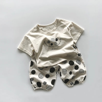 Chart Dotted Print T-Shirt