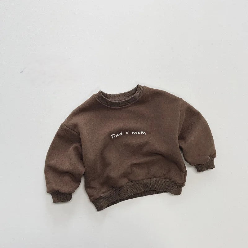 Dad < Mom Fleece Sweatshirt