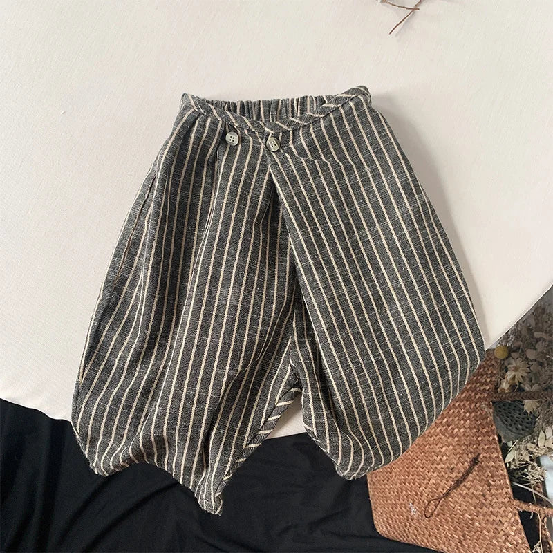 Linen Striped Pants