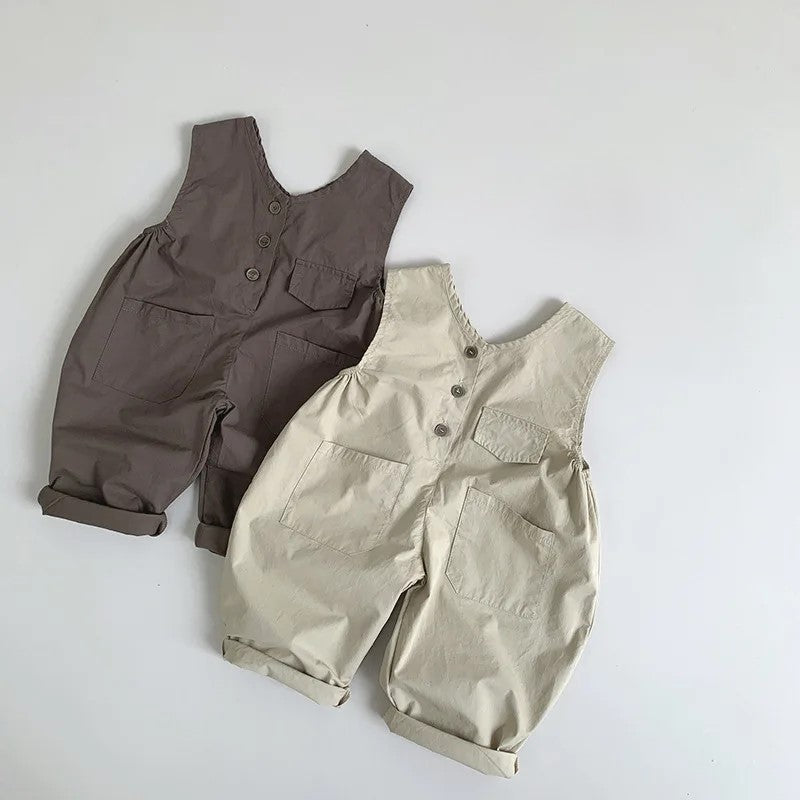 Button Front Overalls