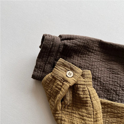 Crinkle Cotton Button Shirt