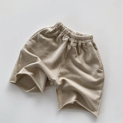 Cotton Solid Long Shorts