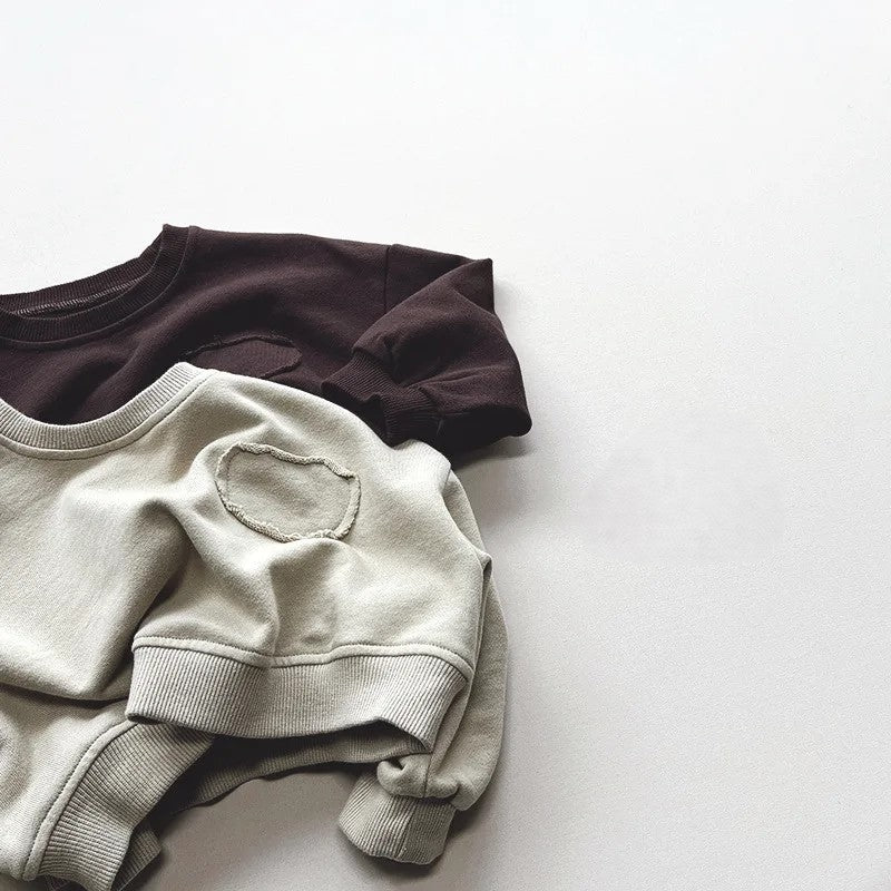 Drop Shoulder Cropped Crewneck Sweatshirt