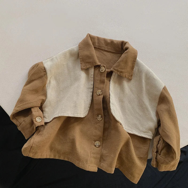 Oversized Caramel Button Top