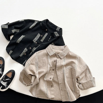 Patched Cotton Button Shirt