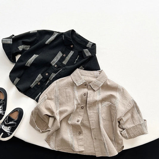 Patched Cotton Button Shirt