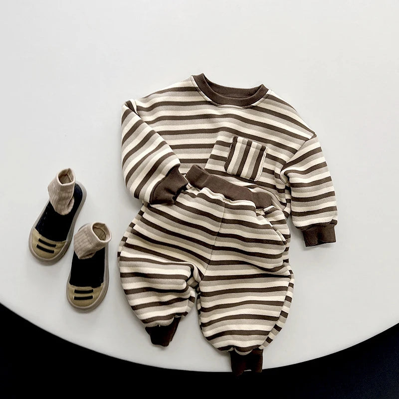 Striped Fleece Sweatshirts