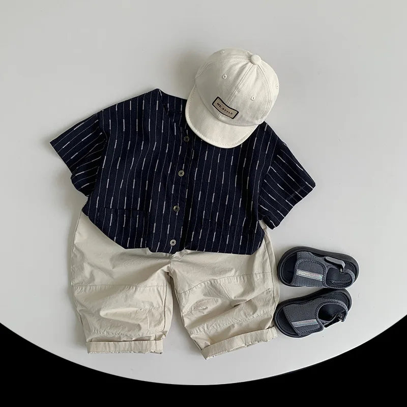 Cotton Striped Pocket T-Shirt