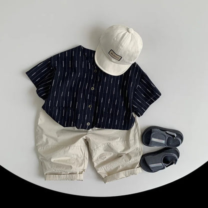 Cotton Striped Pocket T-Shirt