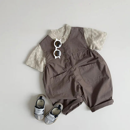 Button Front Overalls