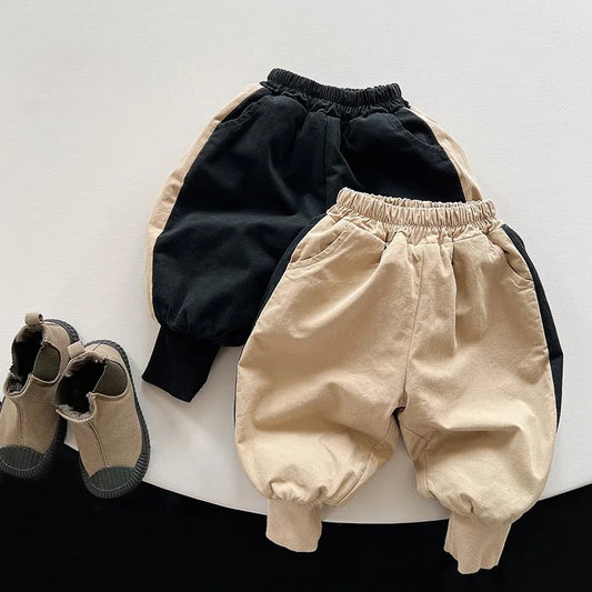 Vintage Black & Beige Winter Set - Pants