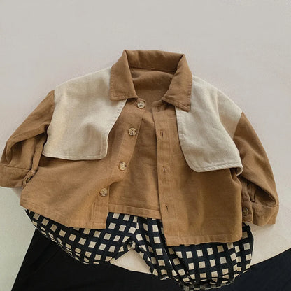 Oversized Caramel Button Top