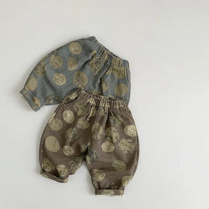 Vintage Cotton Print Pants