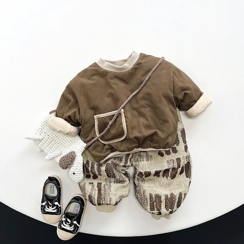 Corduroy Winter Print ButterMilk Pants