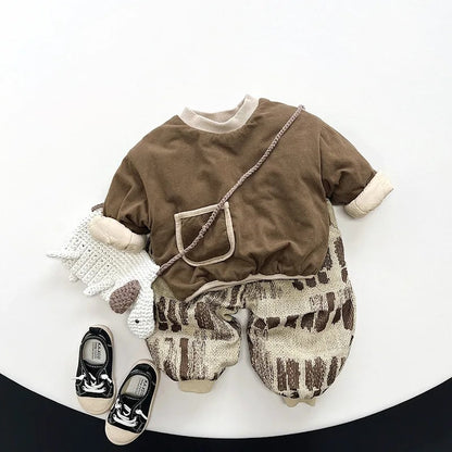 Corduroy Winter Print ButterMilk Pants