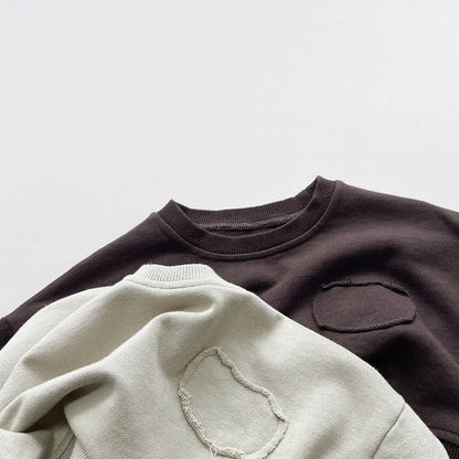 Drop Shoulder Cropped Crewneck Sweatshirt