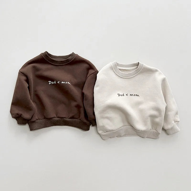 Dad < Mom Fleece Sweatshirt