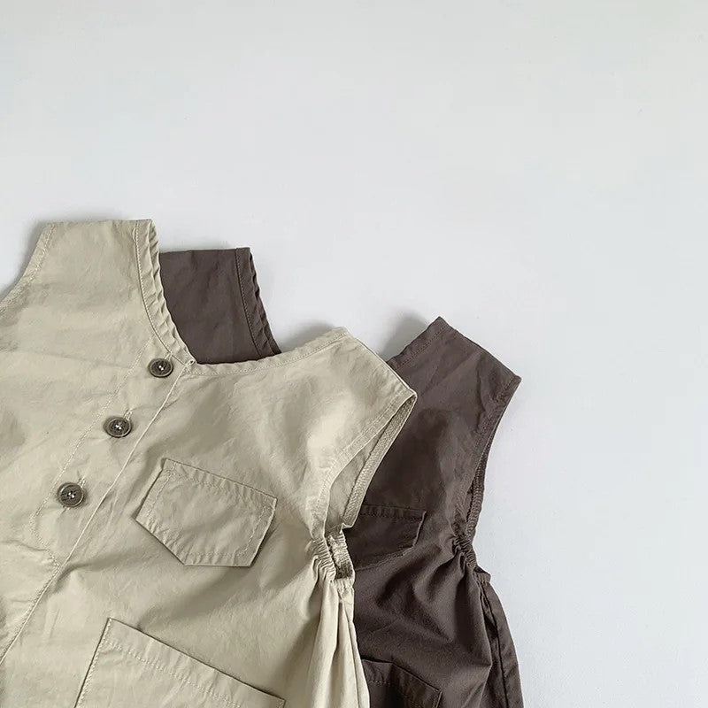 Button Front Overalls