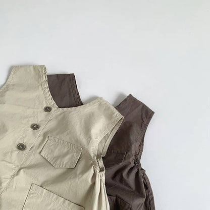 Button Front Overalls