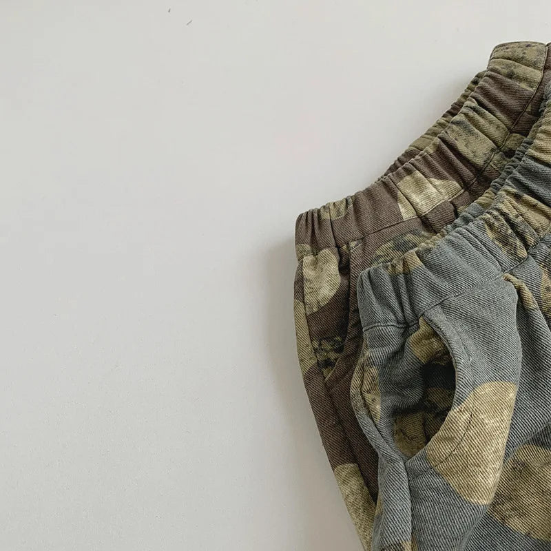 Vintage Cotton Print Pants