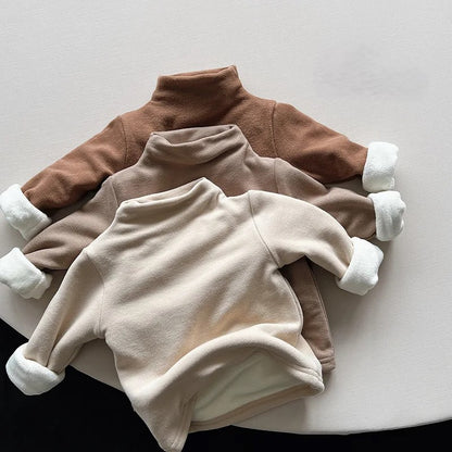 Winter Fleece Turtleneck Top