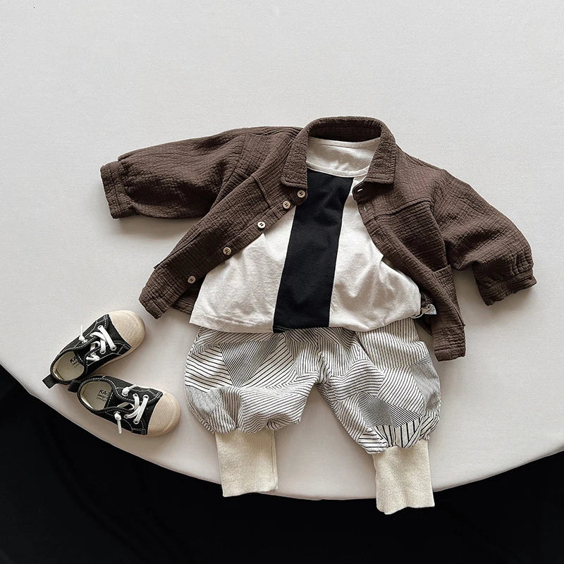 Crinkle Cotton Button Shirt