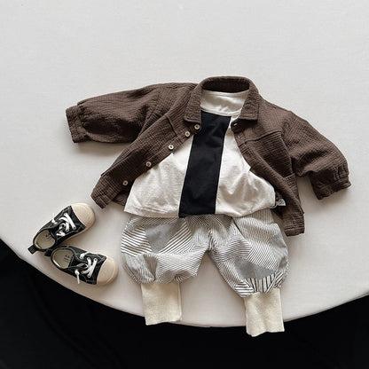 Crinkle Cotton Button Shirt