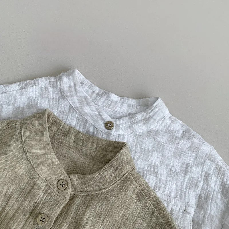 Cotton Plaid Pocket T-Shirt