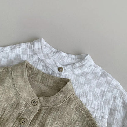 Cotton Plaid Pocket T-Shirt