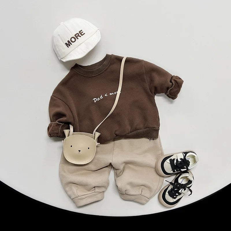 Dad < Mom Fleece Sweatshirt