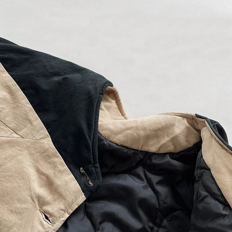 Vintage Black & Beige Winter Set - Jacket