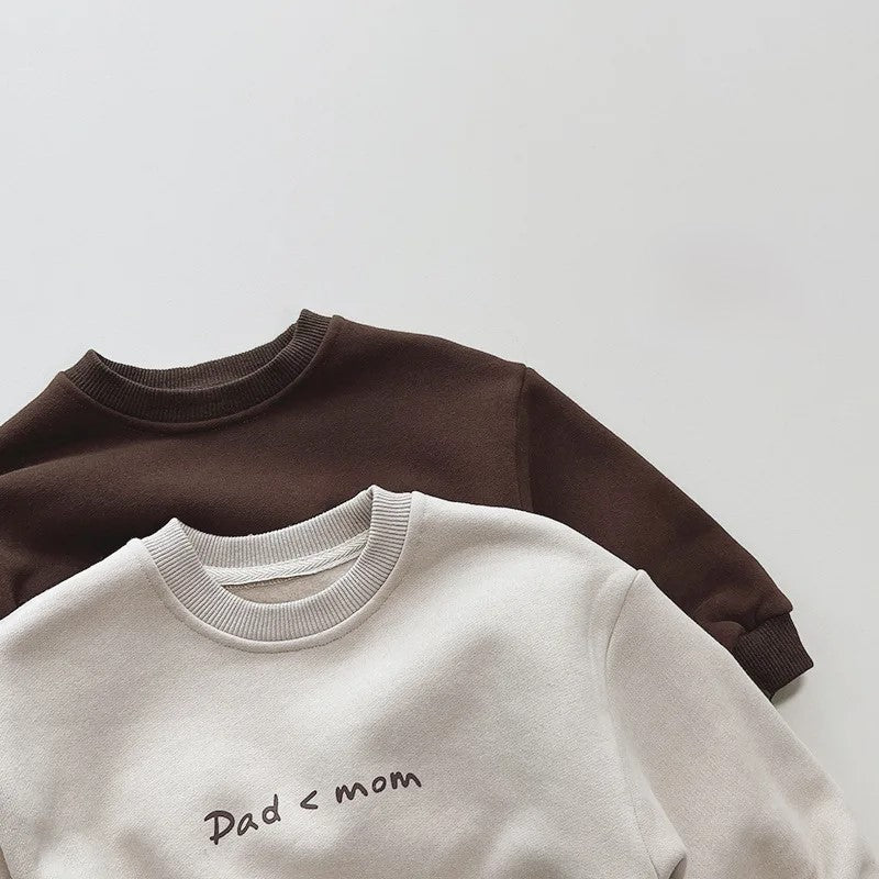 Dad < Mom Fleece Sweatshirt