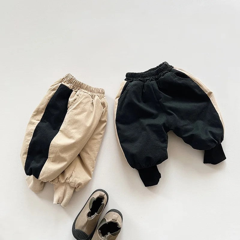 Vintage Black & Beige Winter Set - Pants