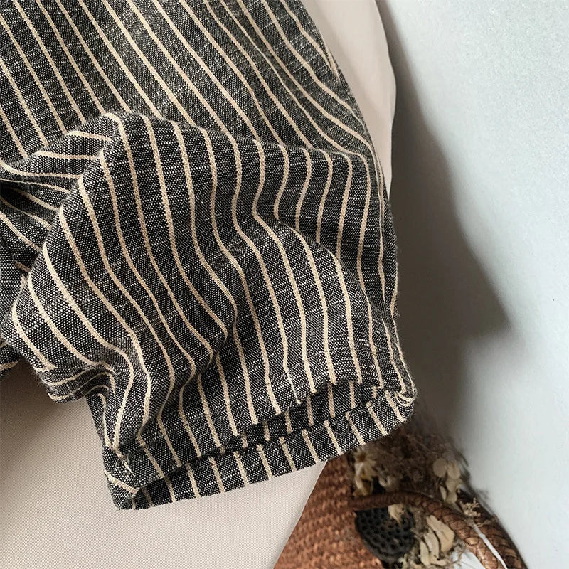 Linen Striped Pants