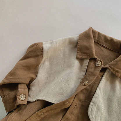 Oversized Caramel Button Top