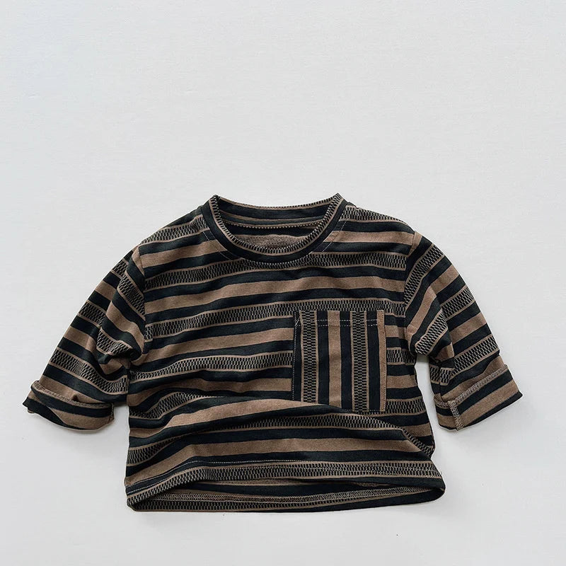 Striped Pocket Long Sleeve Shirt