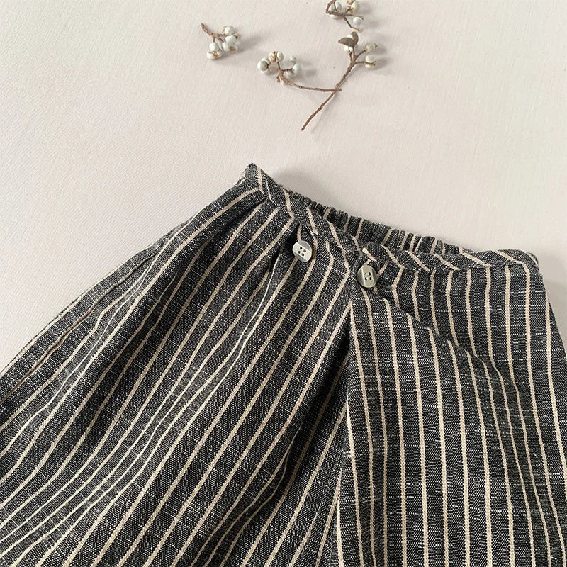 Linen Striped Pants