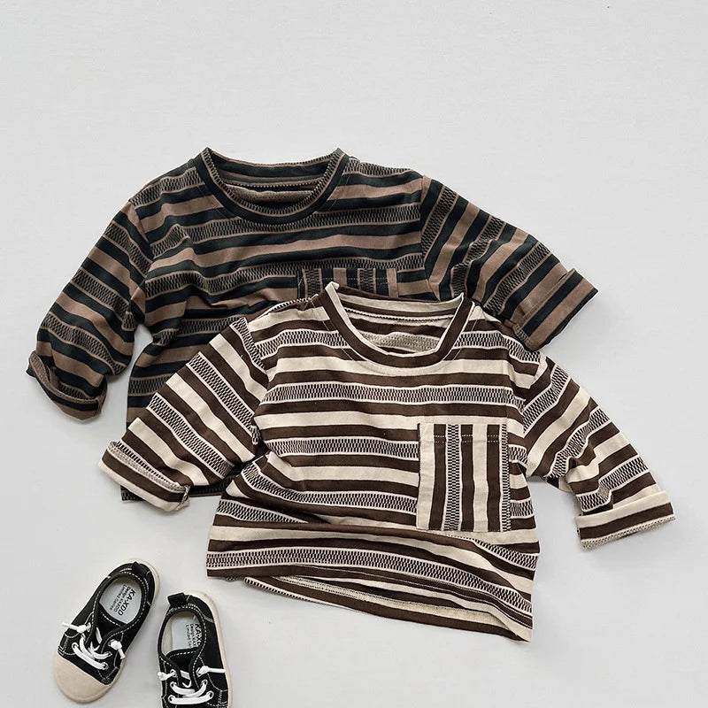 Striped Pocket Long Sleeve Shirt