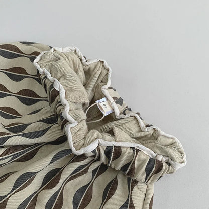 Cotton Geometric Pants