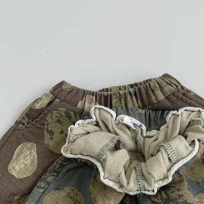 Vintage Cotton Print Pants